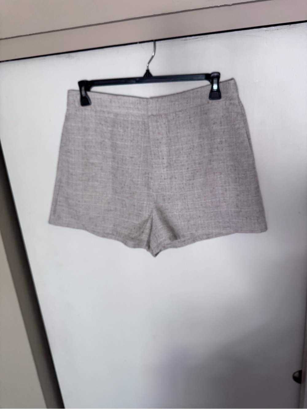 Women's Neutral Tweed Shorts - Beige/tan